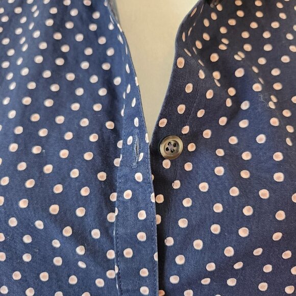 LANDS' END BUTTON FRONT NO IRON SUPRIMA BLOUSE - SIZE 6 TALL - EUC - Picture 3 of 7